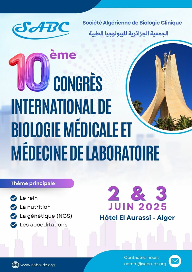 10ᵉ Congrès Internationalde Biologie Médicale et Médecine de Laboratoire