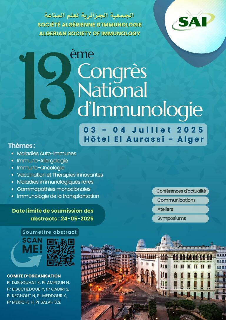 13ème Congrès National d’Immunologie